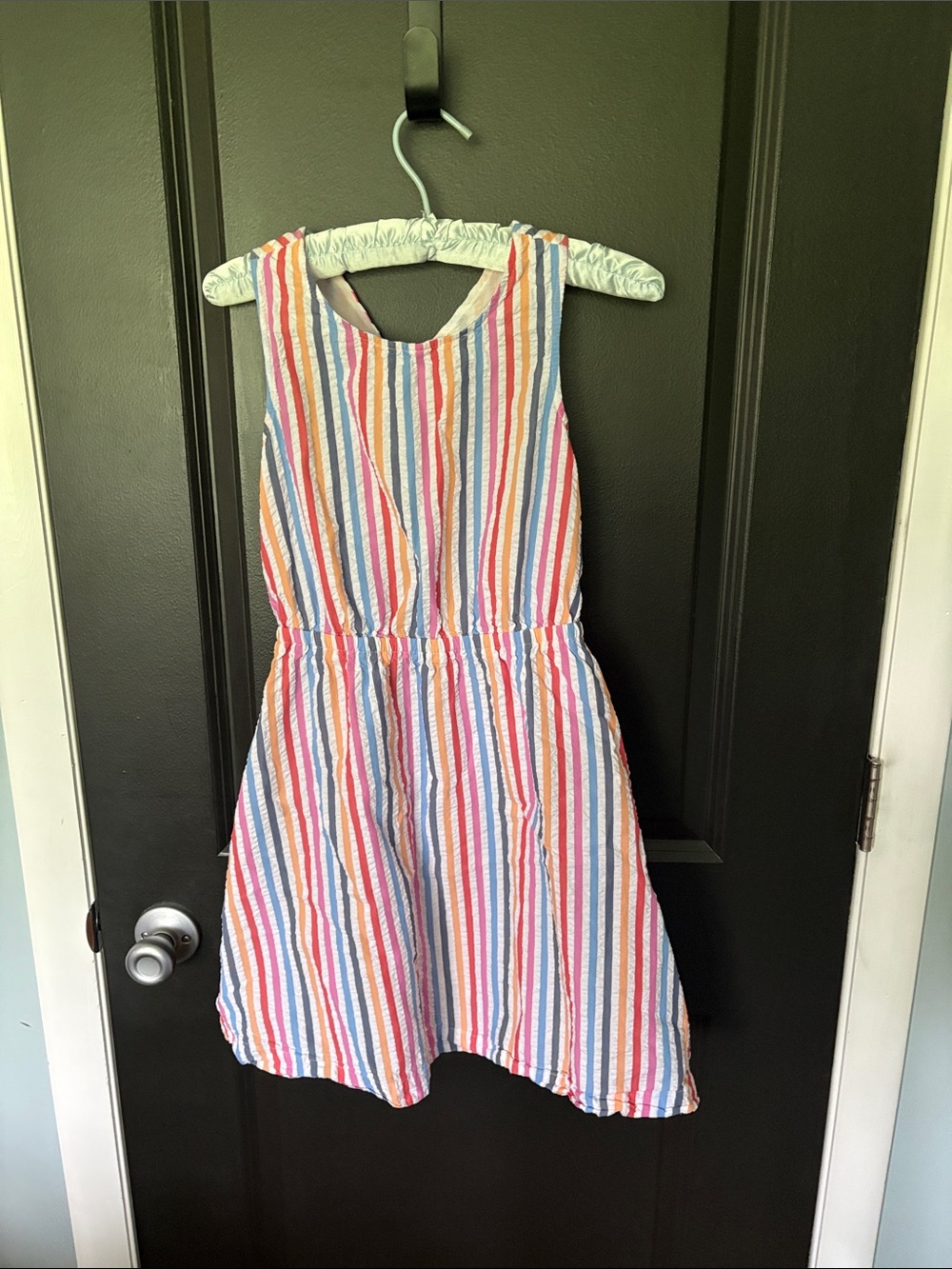 Gap XL striped summer dress with criss cross back